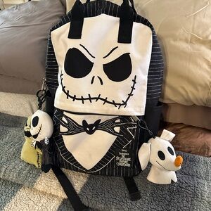 Disney Black and White Nightmare Before Christmas Backpack